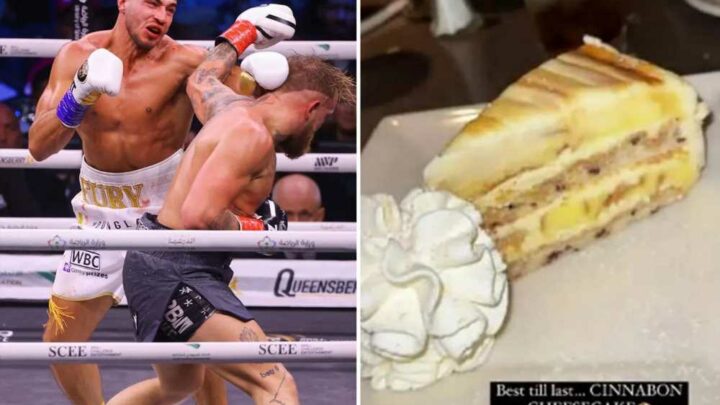 Tommy Fury gained THREE STONE after binging on £300 of cheesecake plus pizzas and burgers following Jake Paul win | The Sun