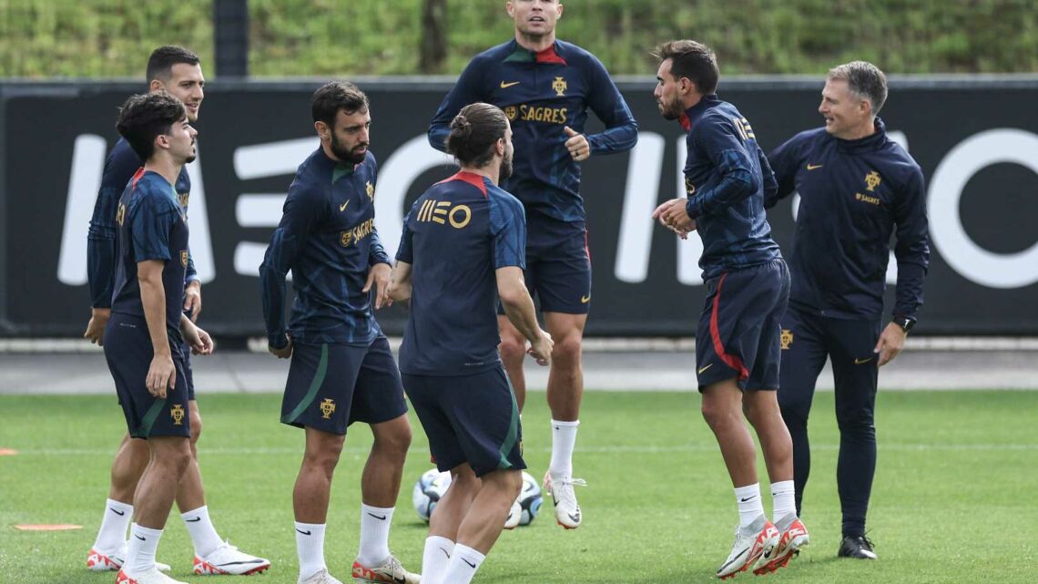 Cristiano Ronaldo reunites with former Man Utd team-mates as he trains with Portugal ahead of Slovakia clash | The Sun