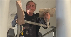 Darts legend Bobby George, 77, has ‘still got it’ as he does repair work at home