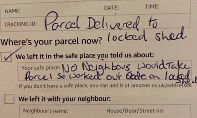 Delivery driver uses genius way of delivering parcel to customer