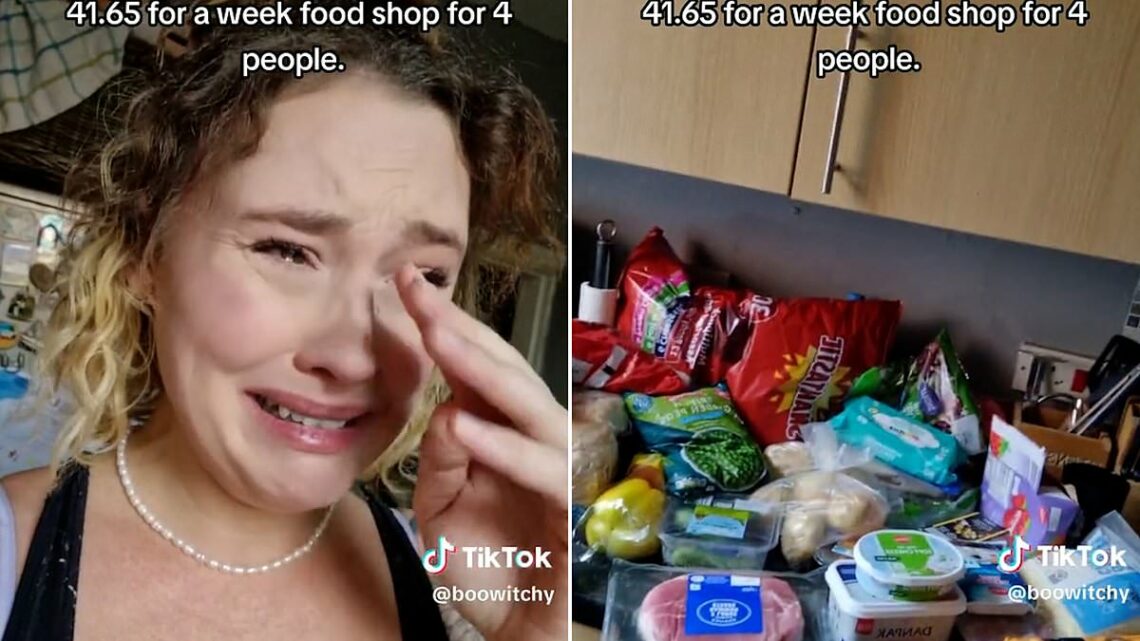 Mother is left in tears after stranger pays for her food shop