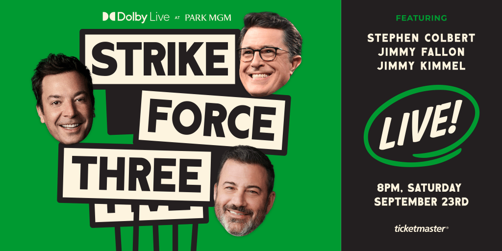 Stephen Colbert, Jimmy Fallon & Jimmy Kimmel Set Live Las Vegas Show As Part Of ‘Strike Force’ Team Up