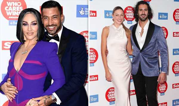 Strictly couples lead red carpet as Zara McDermott wows at Who Cares Wins Awards