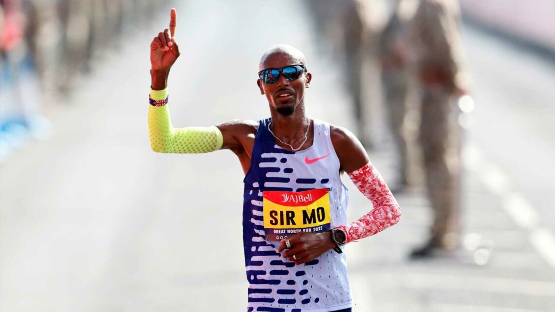 ‘Running is everything to me’: Sir Mo Farah signs off in style in final race at Great North Run