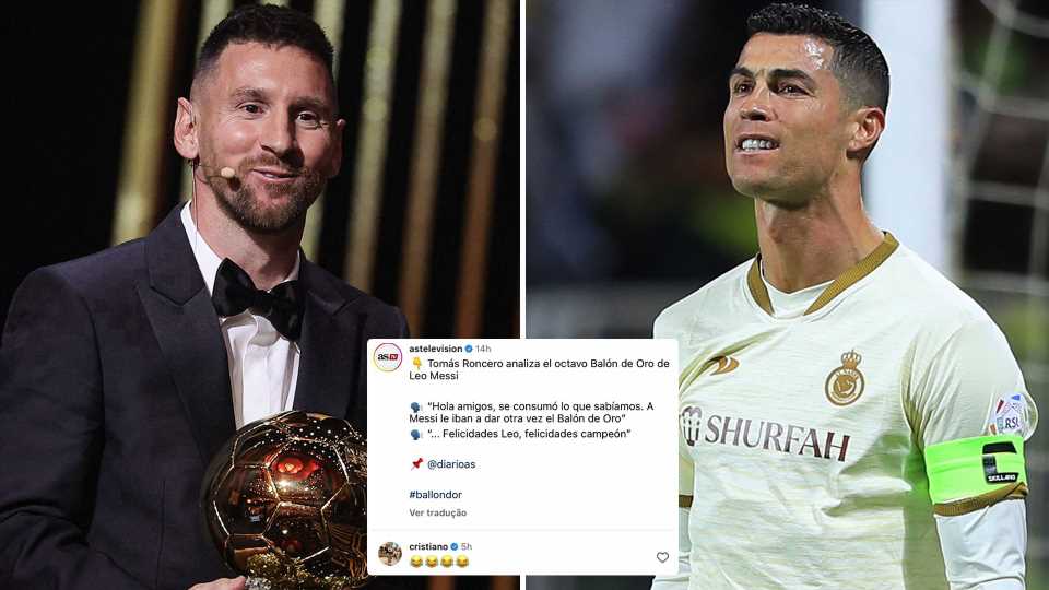 Cristiano Ronaldo's 'shameless' response to furious claims Lionel Messi 'stole' three Ballon d'Ors slammed by fans | The Sun