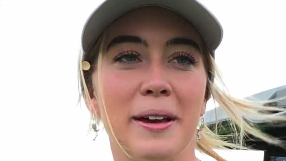 Grace Charis suffers wardrobe malfunction as stunning golf influencer plays 18 holes in very skimpy outfit | The Sun