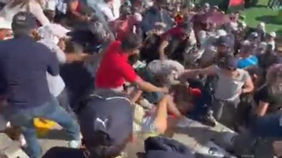 Huge fight breaks out in stands at Mexican Grand Prix as organisers confirm man was 'removed from circuit' | The Sun