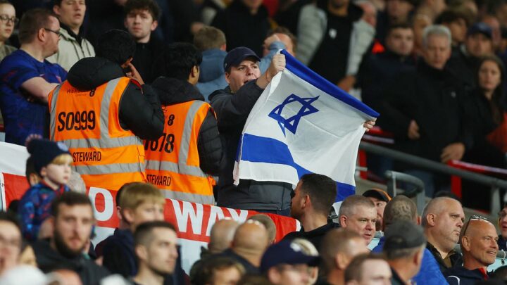 Israel flag spotted inside Wembley despite police clampdown