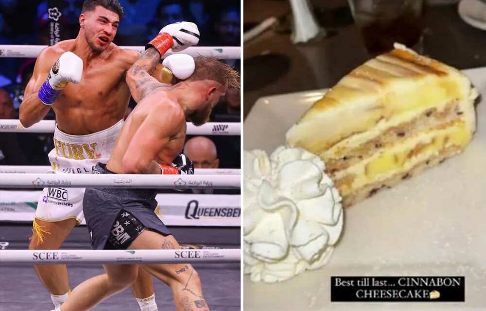 Tommy Fury gained THREE STONE after binging on £300 of cheesecake plus pizzas and burgers following Jake Paul win | The Sun