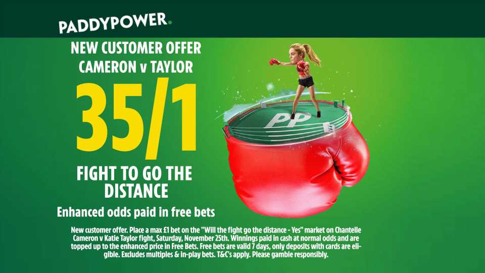 Chantelle Cameron vs Katie Taylor 2: Get 35/1 on fight to go the distance with Paddy Power | The Sun