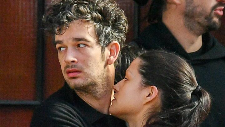 Matty Healy hugs his new American  girlfriend Gabbriette Bechtel