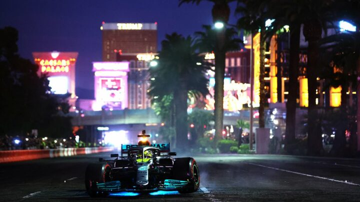 The drivers&apos; view of the brand new track at the Las Vegas Grand Prix