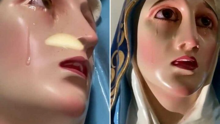 Virgin Mary statue ‘starts CRYING’ with tears rolling down her cheeks as pilgrims flock to witness ‘miracle’ in Mexico | The Sun