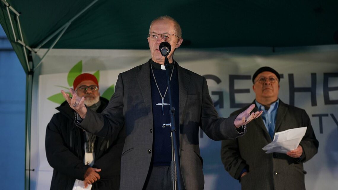 Archbishop of Canterbury joins politicians and celebrities at vigil